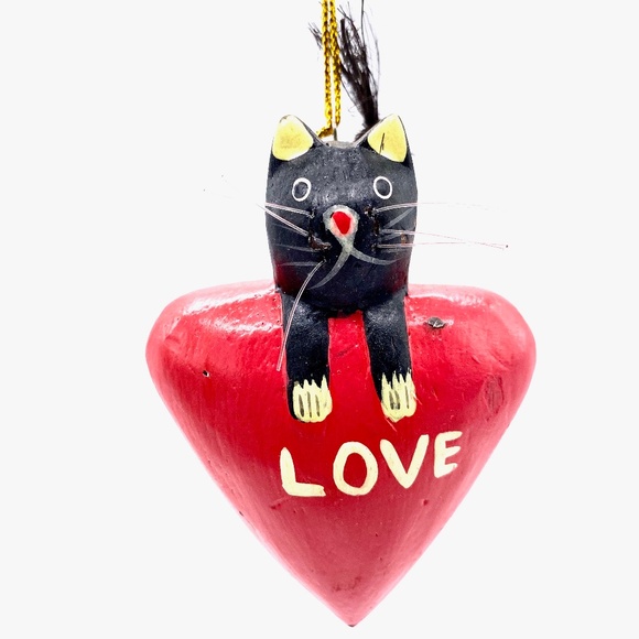 Monkey Business cat Love Christmas Ornament - Picture 1 of 1